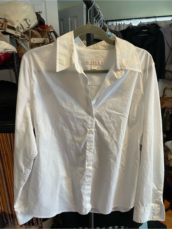 Boston Proper Tops - Boston Proper White Button Down Shirt Classic Stretch Blouse 16